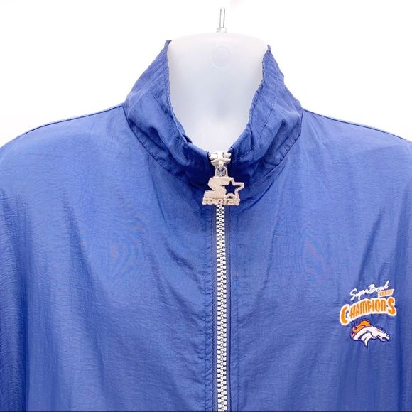 VINTAGE Starter 1999 Broncos Super Bowl 33 Windbreaker Jacket Size M/L - Picture 2 of 8